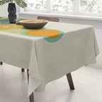 mid mod geometry green teal nature 1 Tablecloth Gallery Image 3