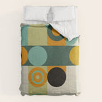 mid mod geometry green teal nature 1 Comforter Gallery Image 6
