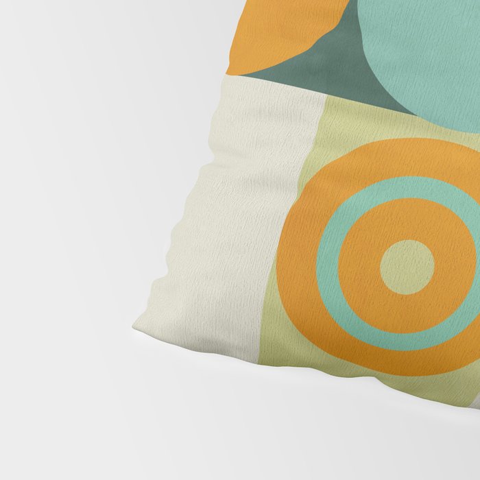 mid mod geometry green teal nature 1 Pillow Sham Gallery Image 4