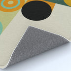 mid mod geometry green teal nature 1 Rug Gallery Image 4