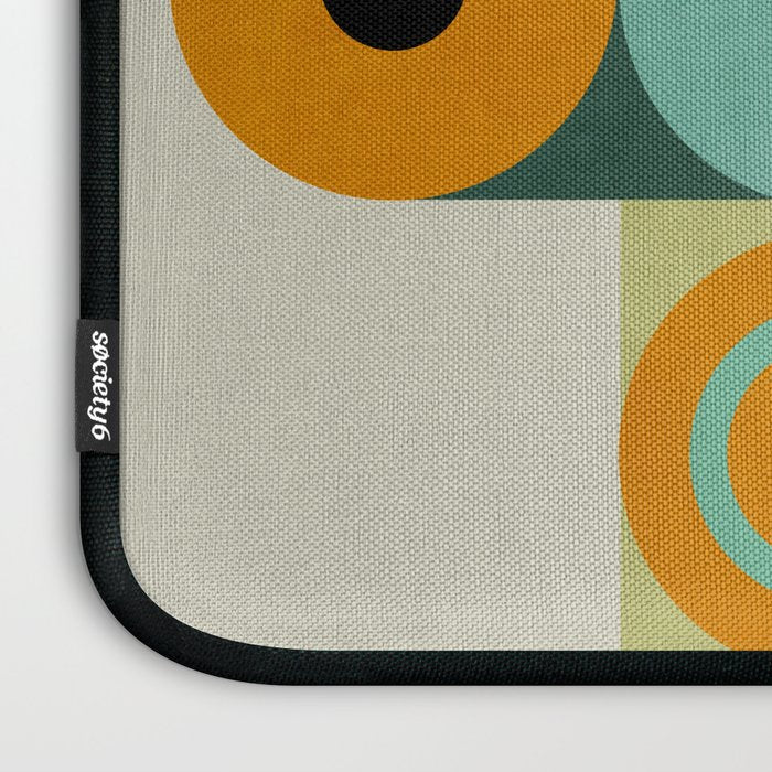 mid mod geometry green teal nature 1 Laptop Sleeve Gallery Image 3