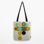 mid mod geometry green teal nature 1 Tote Bag Gallery Image 2