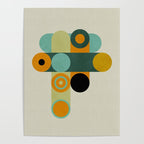 mid mod geometry green teal nature 1 Poster Gallery Image 4