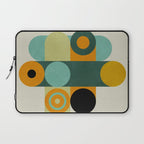 mid mod geometry green teal nature 1 Laptop Sleeve Gallery Image 1