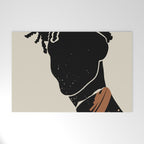 Black Hair No. 2 Welcome Mat Gallery Image 1