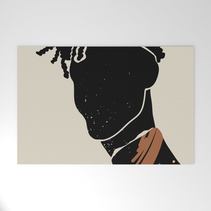 Black Hair No. 2 Welcome Mat Gallery Image 1