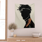 Black Hair No. 2 Wall Tapestry Gallery Image 2