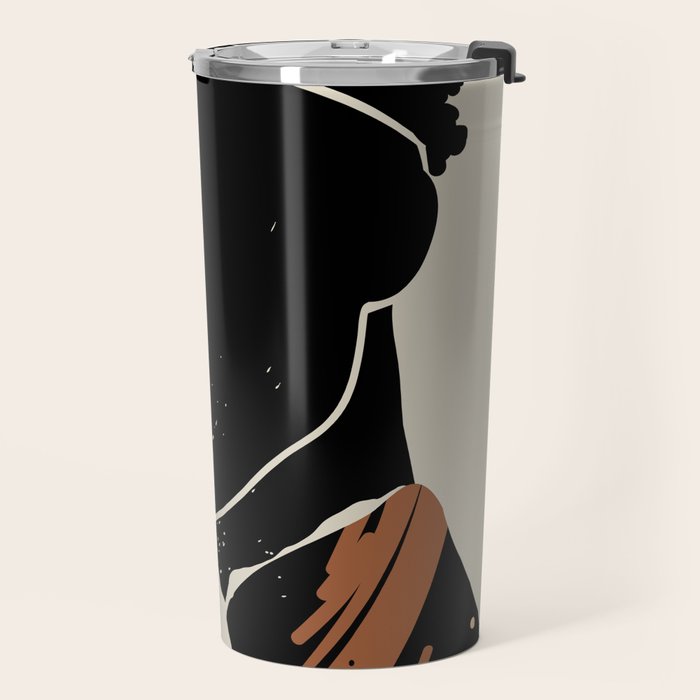 Black Hair No. 2 Travel Mug Gallery Image 2