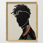 Black Hair No. 2 Serving Tray Gallery Image 1