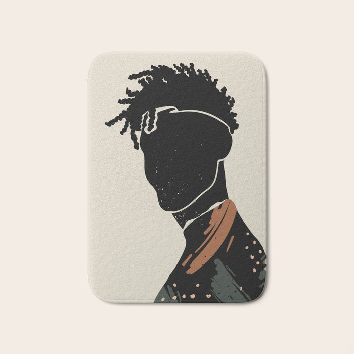 Black Hair No. 2 Bath Mat Gallery Image 1