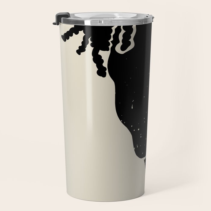 Black Hair No. 2 Travel Mug Gallery Image 3