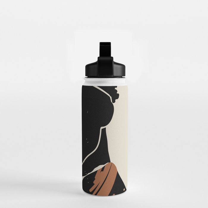 Black Hair No. 2 Water Bottle Gallery Image 2