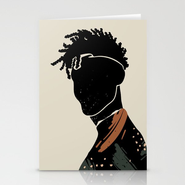 Black Hair No. 2 Stationery Card Gallery Image 2