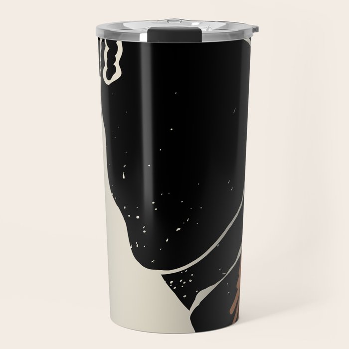 Black Hair No. 2 Travel Mug Gallery Image 1