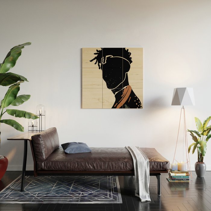 Black Hair No. 2 Wood Wall Art Gallery Image 2