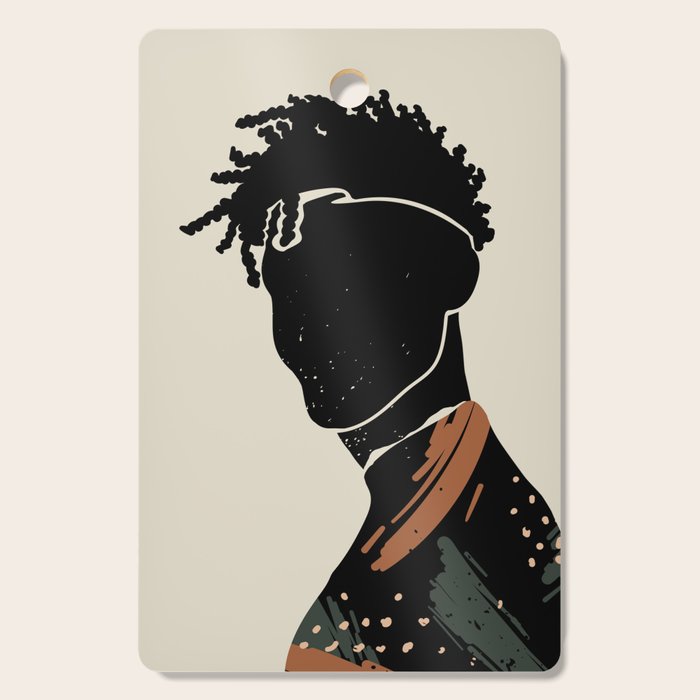 Black Hair No. 2 Cutting Board Gallery Image 1