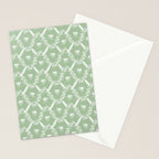 Vintage French Flower Green Stationery Card Gallery Image 2