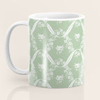 Vintage French Flower Green Coffee Mug Gallery Image 3