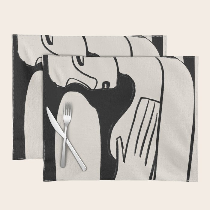 Abstract Female Figure 24 Placemat Gallery Image 1