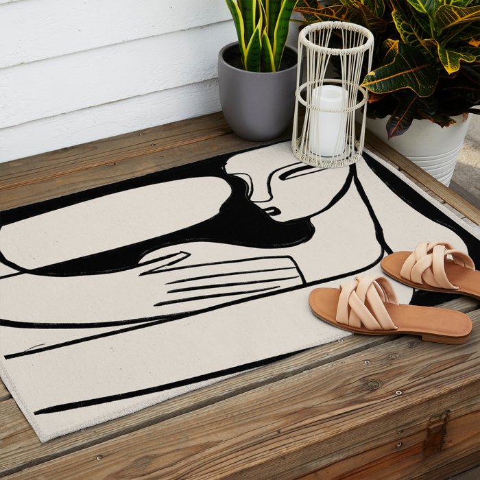 Abstract Female Figure 24 Outdoor Rug Gallery Image 2