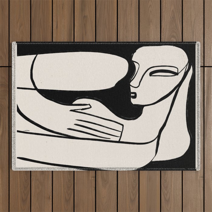 Abstract Female Figure 24 Outdoor Rug Gallery Image 1