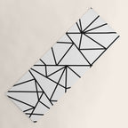 Black white modern abstract geometrical pattern Yoga Mat Gallery Image 1