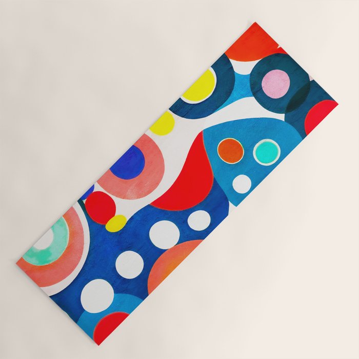 Circles: Colorful Mid Century Abstraction Yoga Mat Gallery Image 1