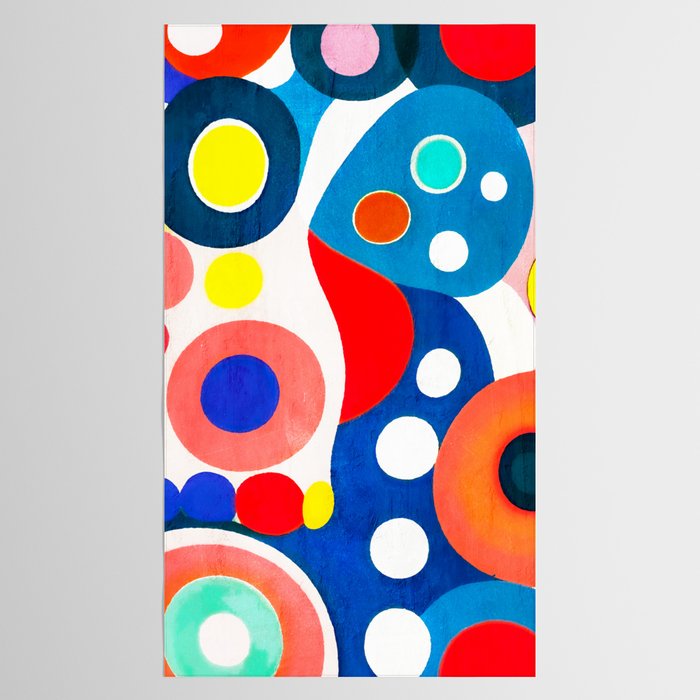 Circles: Colorful Mid Century Abstraction Tablecloth Gallery Image 2