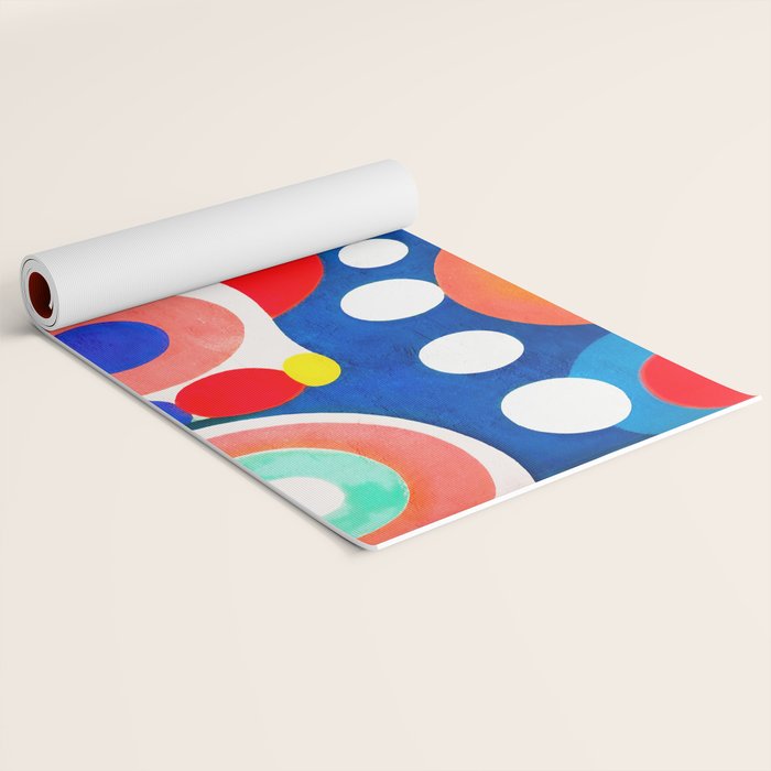 Circles: Colorful Mid Century Abstraction Yoga Mat Gallery Image 2