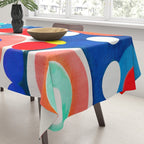 Circles: Colorful Mid Century Abstraction Tablecloth Gallery Image 3