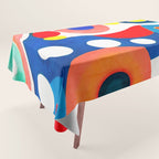 Circles: Colorful Mid Century Abstraction Tablecloth Gallery Image 1