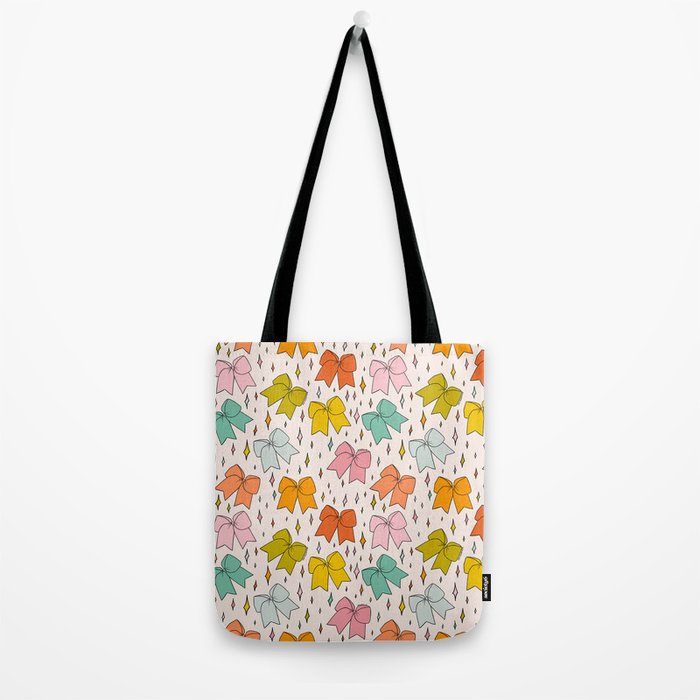 Rainbow Bow Print Tote Bag Gallery Image 2