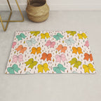 Rainbow Bow Print Rug Gallery Image 1