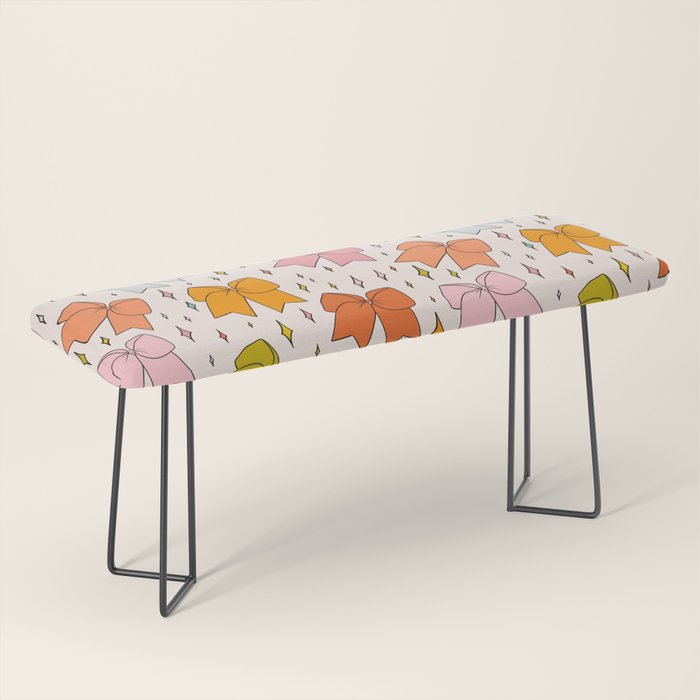 Rainbow Bow Print Bench Gallery Image 1