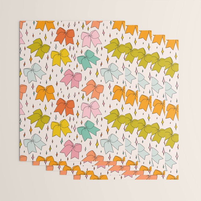 Rainbow Bow Print Wrapping Paper Gallery Image 3