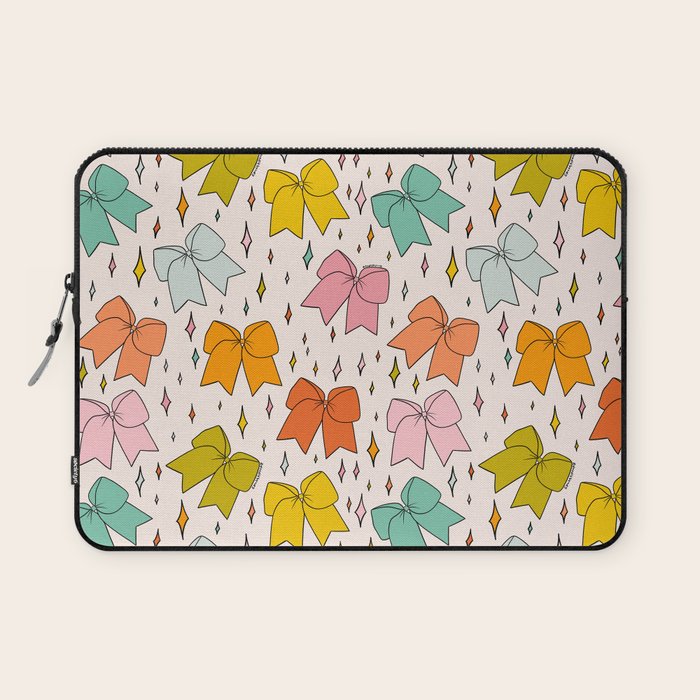 Rainbow Bow Print Laptop Sleeve Gallery Image 1