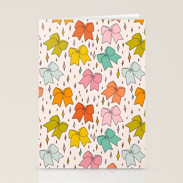 Rainbow Bow Print Stationery Card Gallery Image 2