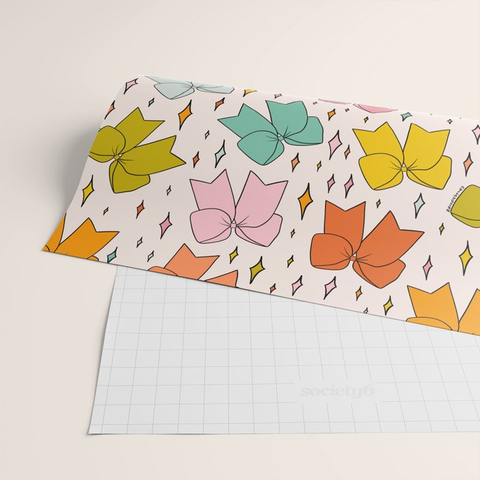 Rainbow Bow Print Wrapping Paper Gallery Image 2