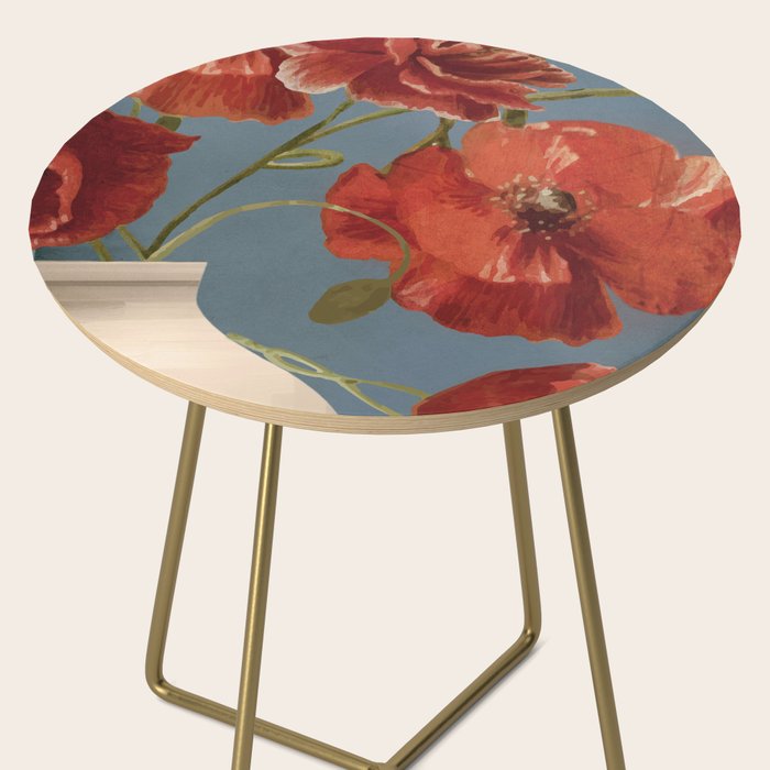 Poppies in Vase 1 Side Table Gallery Image 2