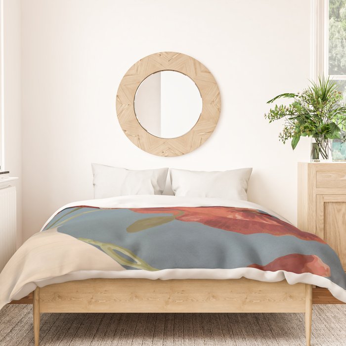 Poppies in Vase 1 Duvet Cover Gallery Image 3