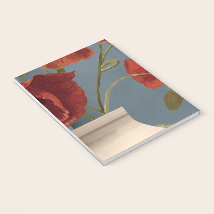Poppies in Vase 1 Notebook Gallery Image 3