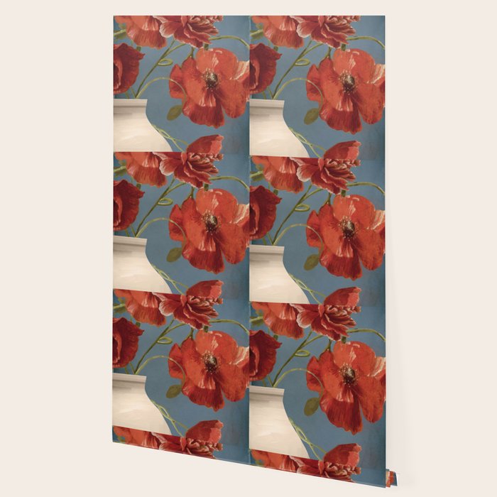 Poppies in Vase 1 Wallpaper Gallery Image 2