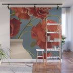 Poppies in Vase 1 Wall Mural Gallery Image 1