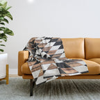 Urban Tribal Pattern No.13 - Aztec - Concrete and Wood Throw Blanket Gallery Image 1