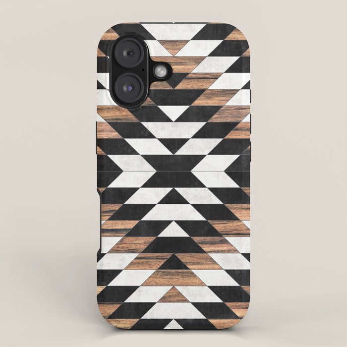 Urban Tribal Pattern No.13 - Aztec - Concrete and Wood iPhone Case Gallery Image 1