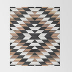 Urban Tribal Pattern No.13 - Aztec - Concrete and Wood Throw Blanket Gallery Image 2