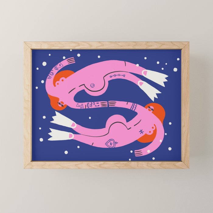 Pisces: Swirling In The Deep Mini Art Print