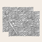 Black and white zebra stripe print art pattern Placemat Gallery Image 1