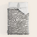 Black and white zebra stripe print art pattern Comforter Gallery Image 6