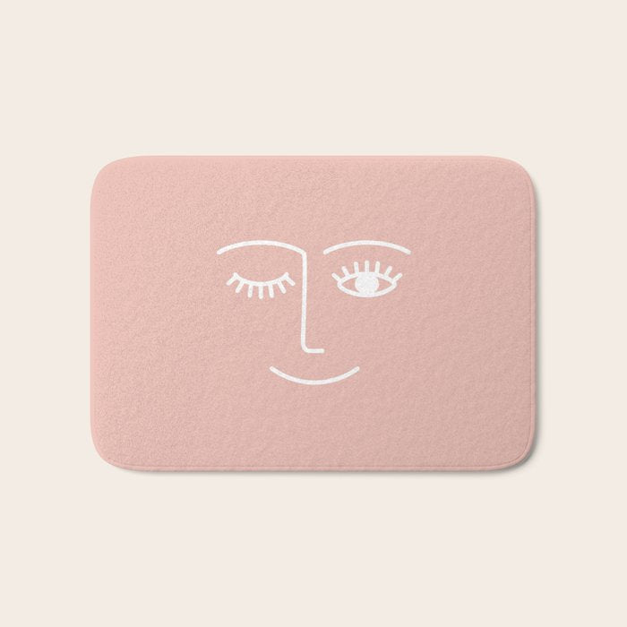 Wink (Pink) Bath Mat Gallery Image 1